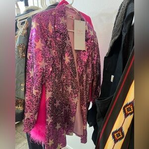 BUDDY LOVE 
(M) Blazer dress 
Star/pink/purple 
Brand new with tags